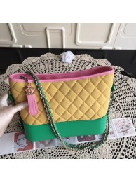 Hot Replica Chanel Gabrielle Nubuck leather Shoulder Bag 1010A yellow&green JH04105IG96