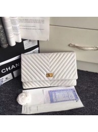 Imitation Best Chanel classic clutch Calfskin & Gold-Tone Metal 35629 white JH03190CD19