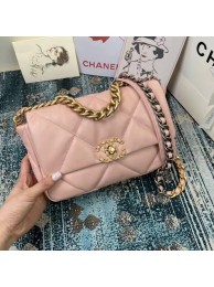 Imitation Chanel 19 flap bag AS1160 AS1161 AS1162 pink JH01833Sn26