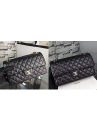Imitation Chanel 2.55 Series Flap Bag Lambskin Leather A5024 Black JH03476Jf44