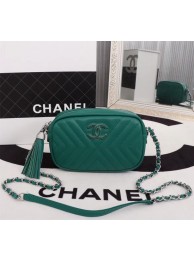 Imitation Chanel Calfskin Camera Case bag A57617 green JH04005pd51