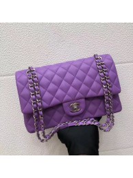 Imitation CHANEL Classic Handbag Lambskin purple 1112 & Silver-Tone Metal JH02416aM93