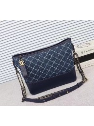Imitation Chanel Gabrielle Denim Shoulder Bag 1010A blue JH04102wE81