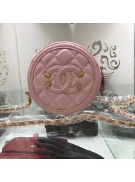 Imitation Chanel Original Clutch with Chain A81599 pink JH03567Ru69