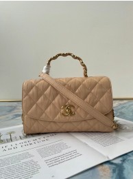Luxury Chanel mini flap bag with top handle AS2478 Apricot JH01788NG76