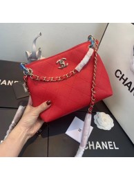 New Chanel Small Calfskin hobo bag AS1461 red JH02344IR98
