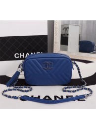 Replica Chanel Calfskin Camera Case bag A57617 blue JH04006vJ33