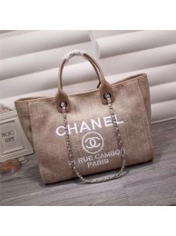 Replica Chanel Medium Canvas Tote Shopping Bag 8046 apricot JH04176Ha32