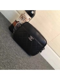 Replica Chanel mini Leather cross-body bag 7738 black JH03984qE46