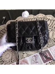 Replica Chanel sheepskin leather Shoulder Bag 33658 black JH04411jE50