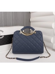 Replica Chanel Sheepskin Tote Bag 3269 blue JH03520ap60