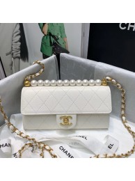 Top Chanel flap bag AP1001 white JH02435eB82